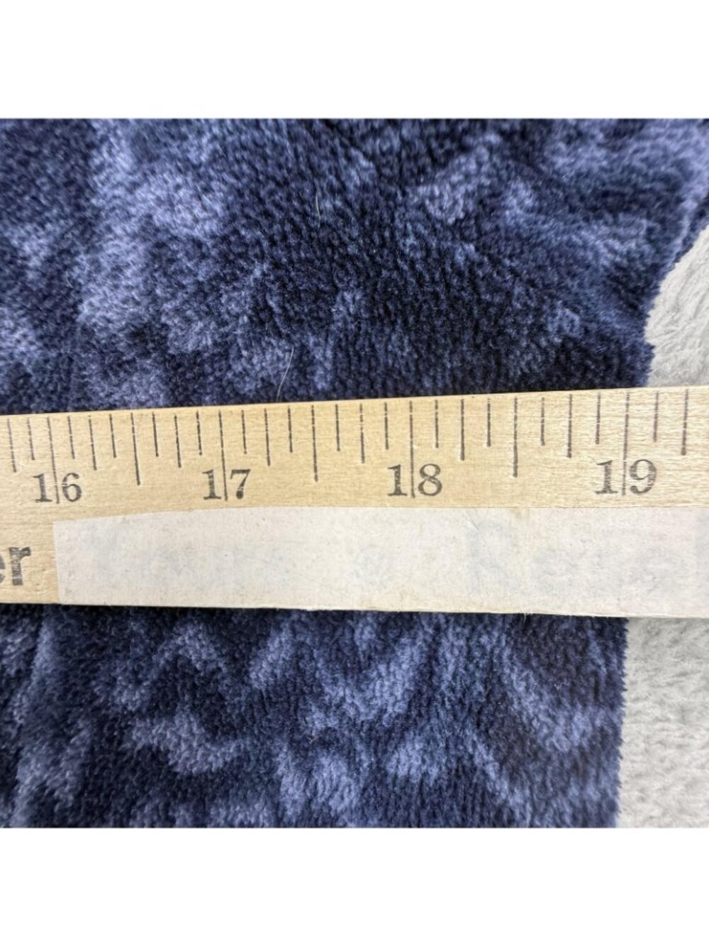 Columbia Coat Mens Medium Blue Fleece Long Pullover Funnel Neck Geometric AL2727 - Picture 14 of 16